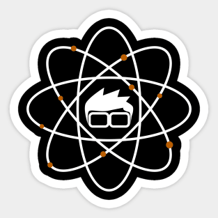 Nerd atom science expert Sticker